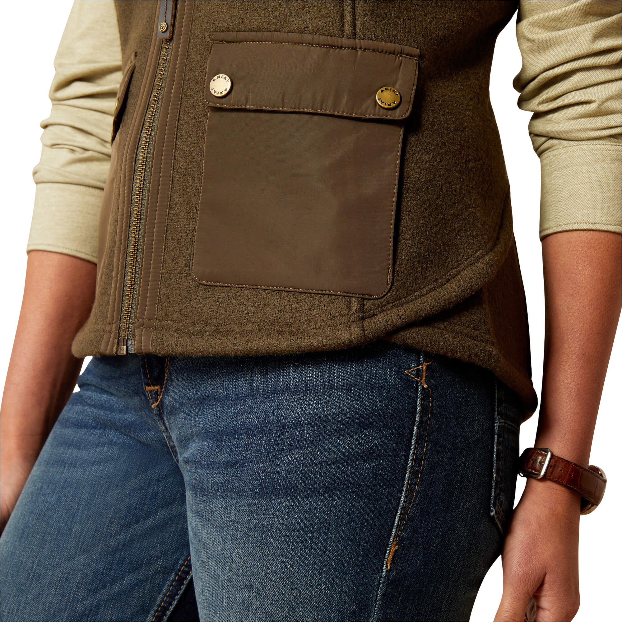 2026 Ariat Womens Millbrae Vest 10052751 - Earth